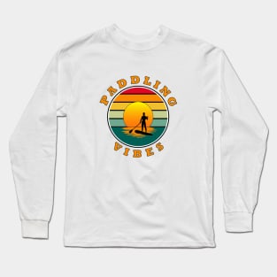 Paddling Vibes – Sun retro - Paddle Boarder Long Sleeve T-Shirt